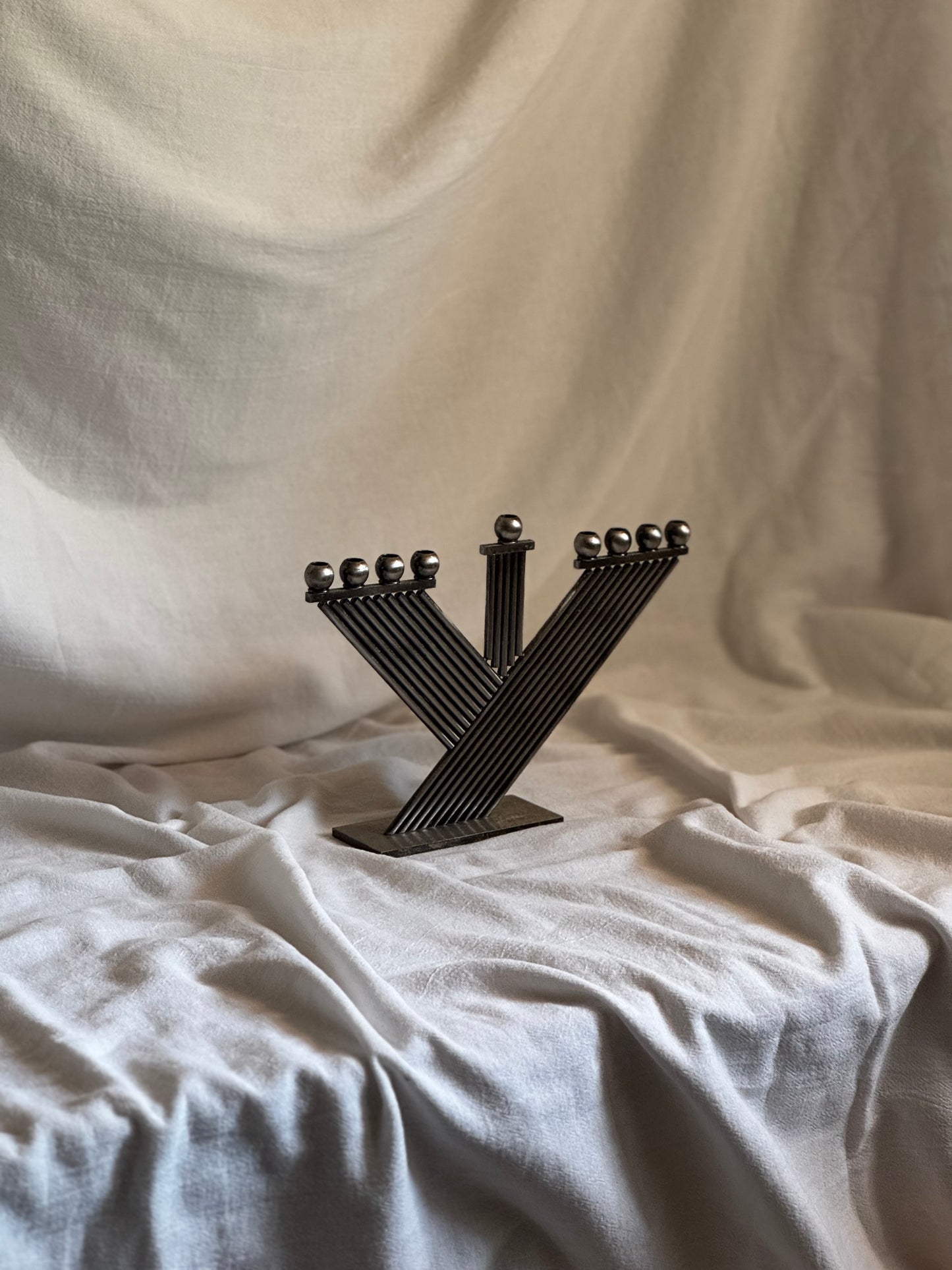 VINTAGE KARSHI HANUKKAH MENORAH