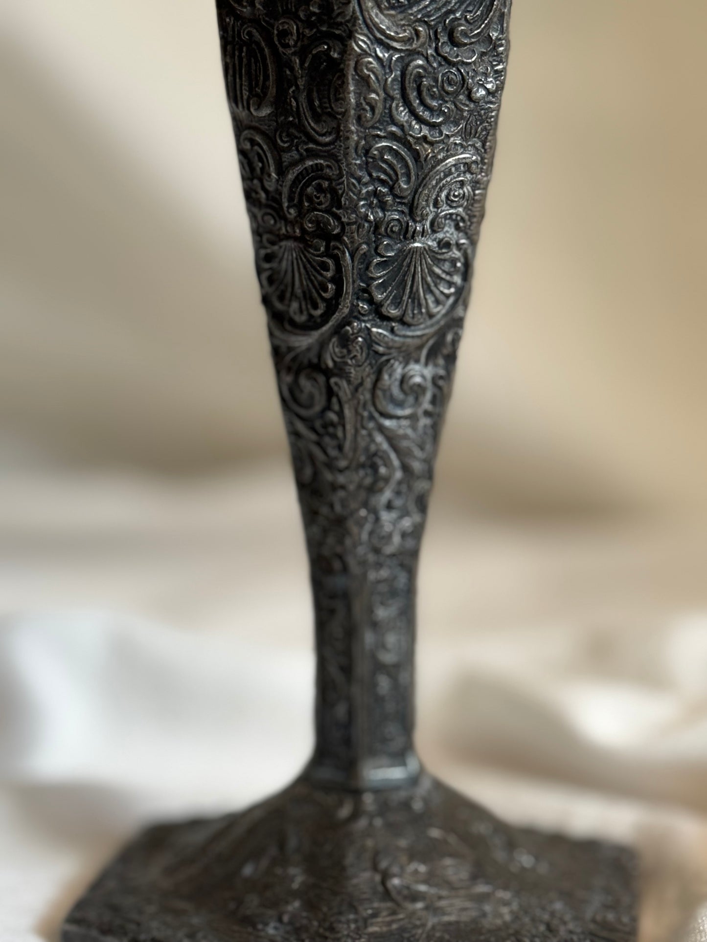 VINTAGE VICTORIAN SILVER-PLATED VASE BY WEIDLICH BROTHERS