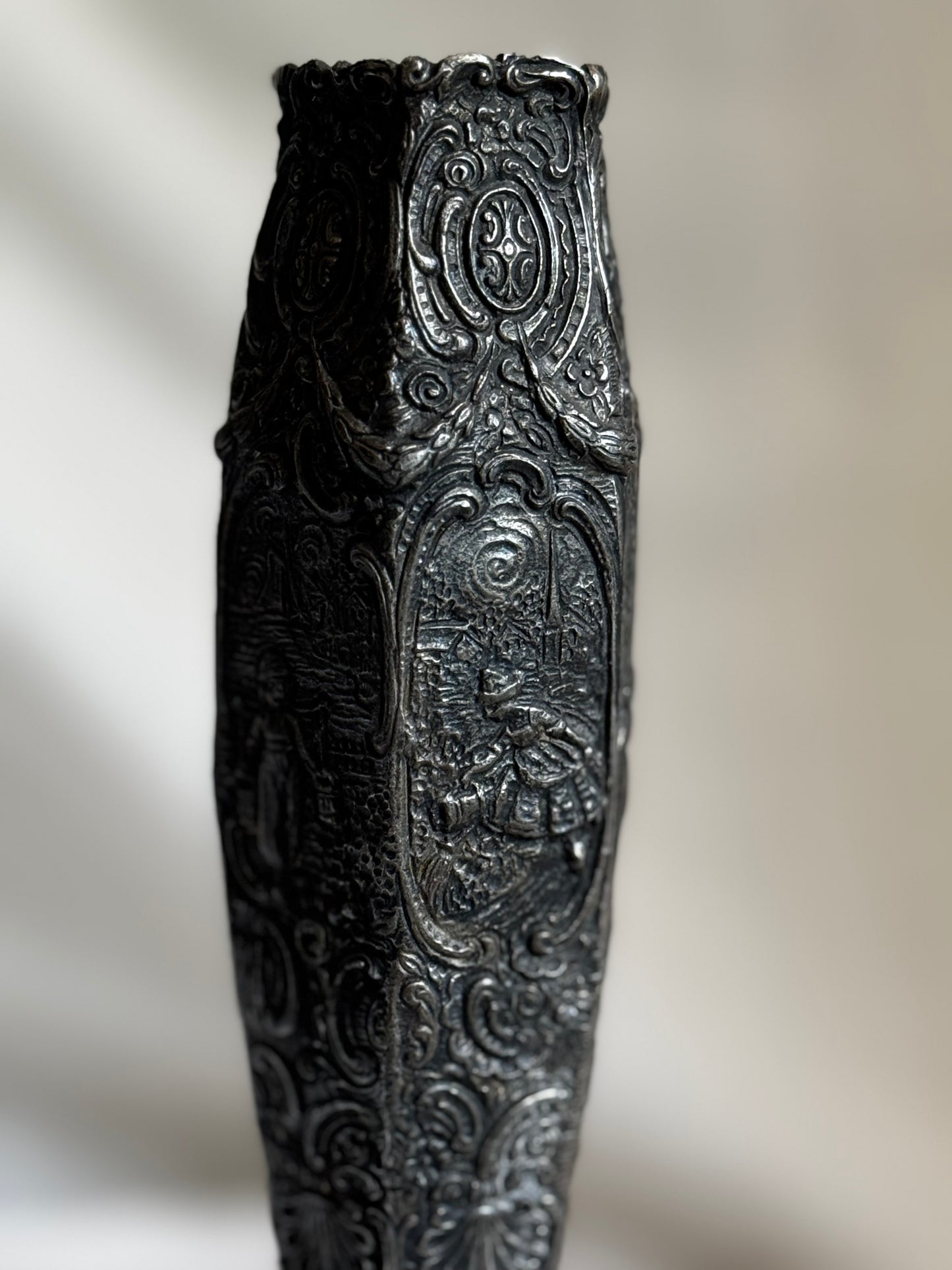 VINTAGE VICTORIAN SILVER-PLATED VASE BY WEIDLICH BROTHERS