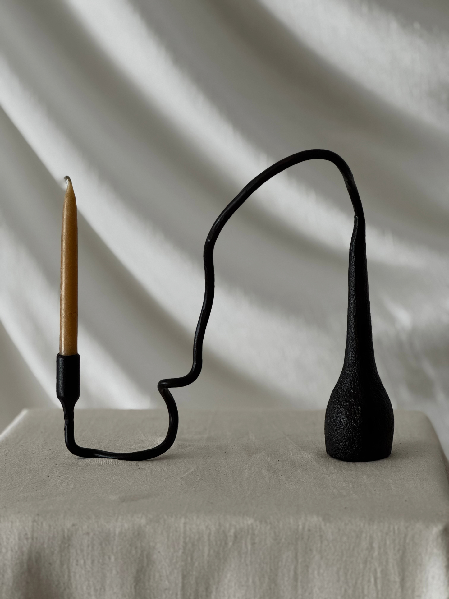 WAFT IRON CANDLESTICK