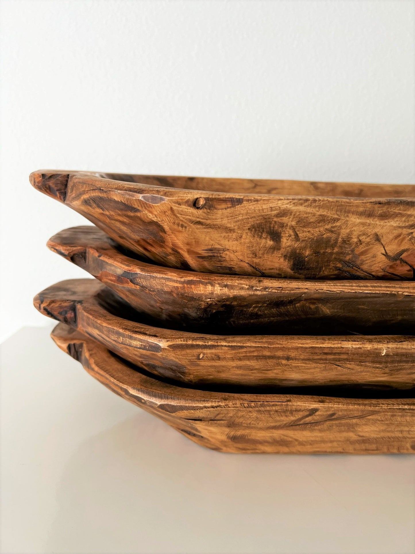 LARGE DUCK WOODEN DOUGH BOWL