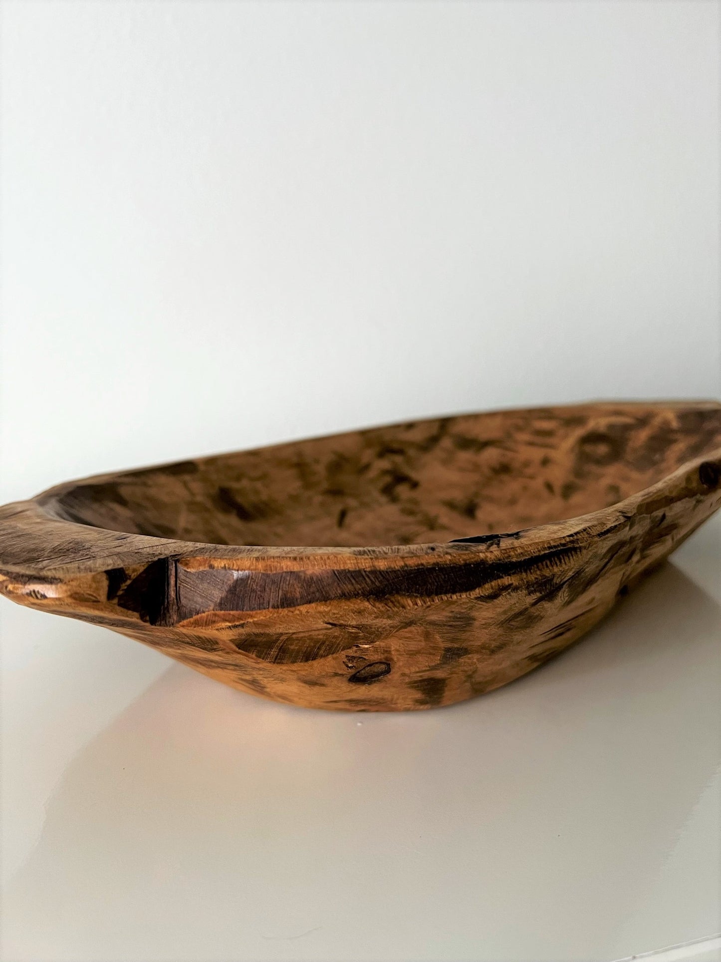 LARGE DUCK WOODEN DOUGH BOWL