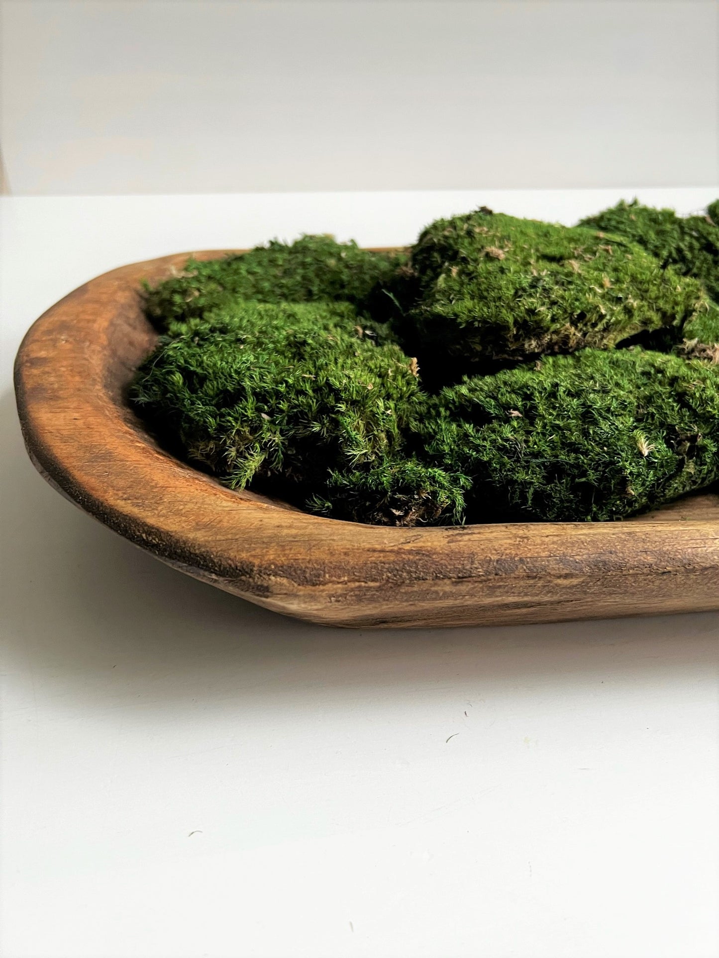 LARGE FLAT WOODEN DOUGH BOWL