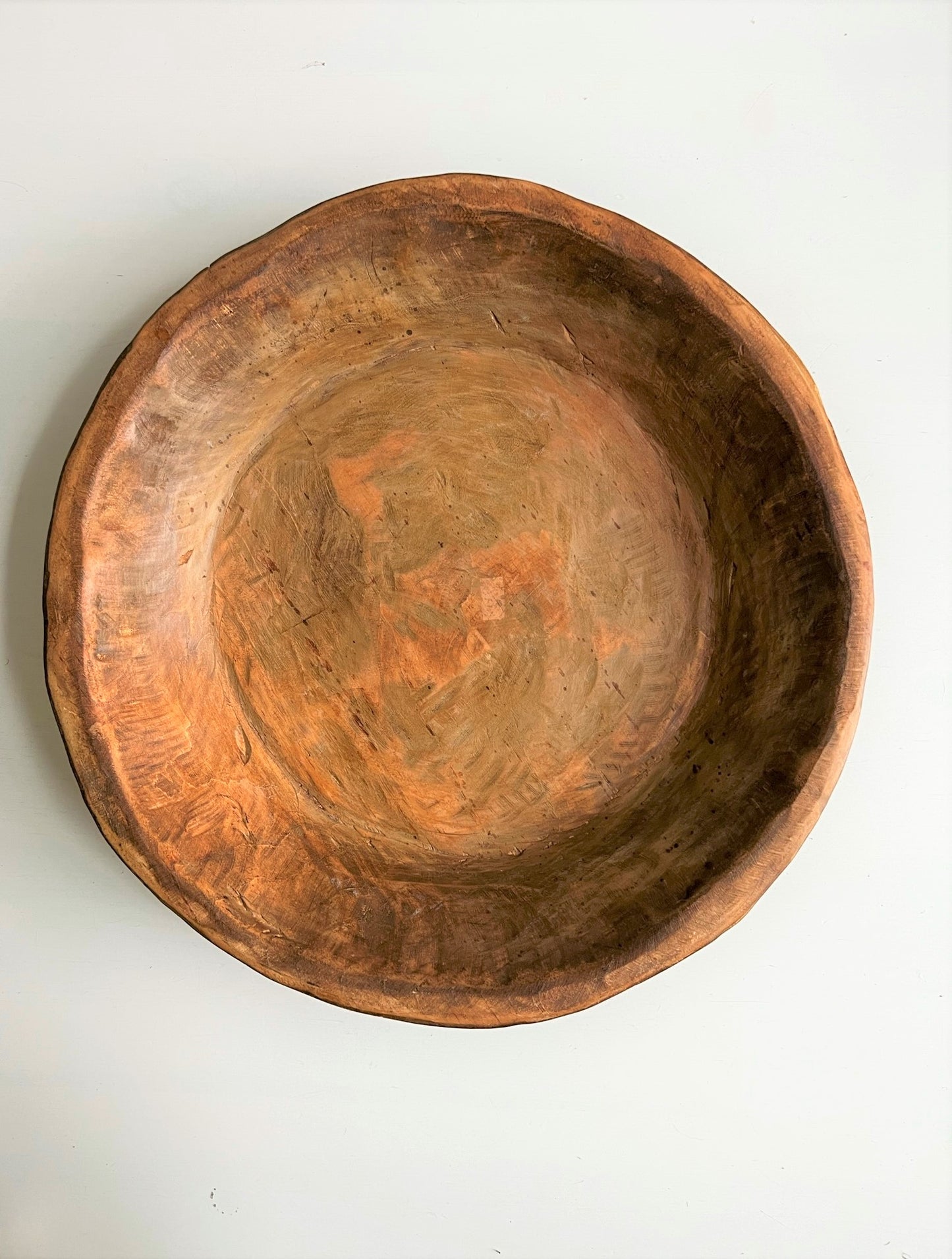 ROUND WOODEN DOUGH BOWL